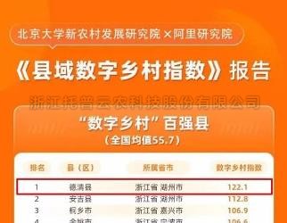 ?数字乡村指数全国百强县域榜单发布，位居榜单前十的县域都做了啥？